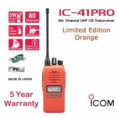 Collection of Icom IC-41PRO orange UHF radio in a gallery layout